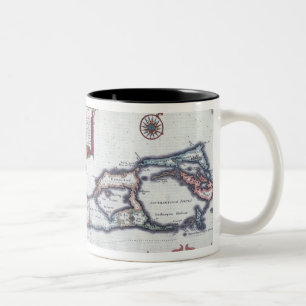 Karte von Bermuda Zweifarbige Tasse
