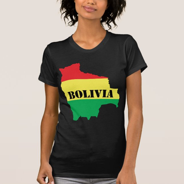 Karte von Bolivien T-Shirt (Vorderseite)