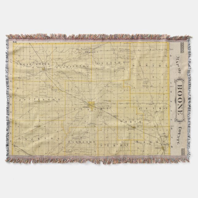 Karte von Boone County Decke (Vorderseite)