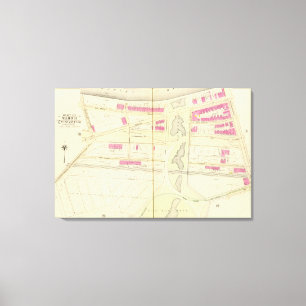 Karte von Boston 19 Leinwanddruck