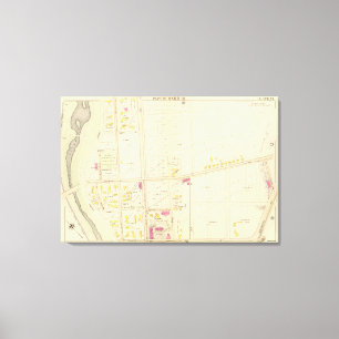 Karte von Boston 22 Leinwanddruck