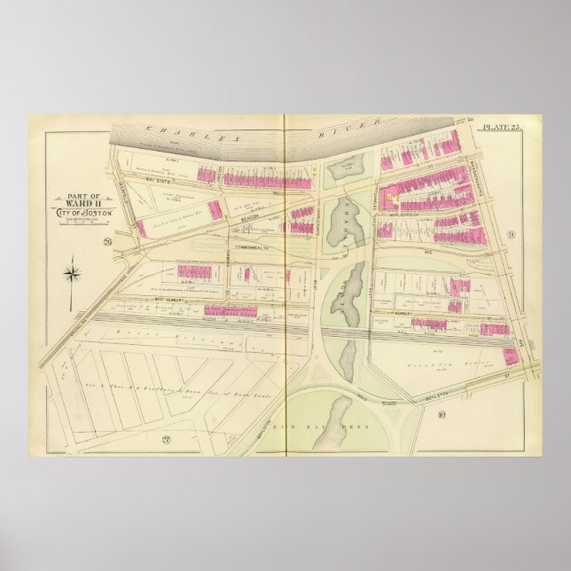 Karte von Boston 29 Poster (Vorne)