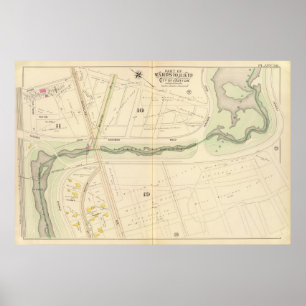 Karte von Boston 2 Poster