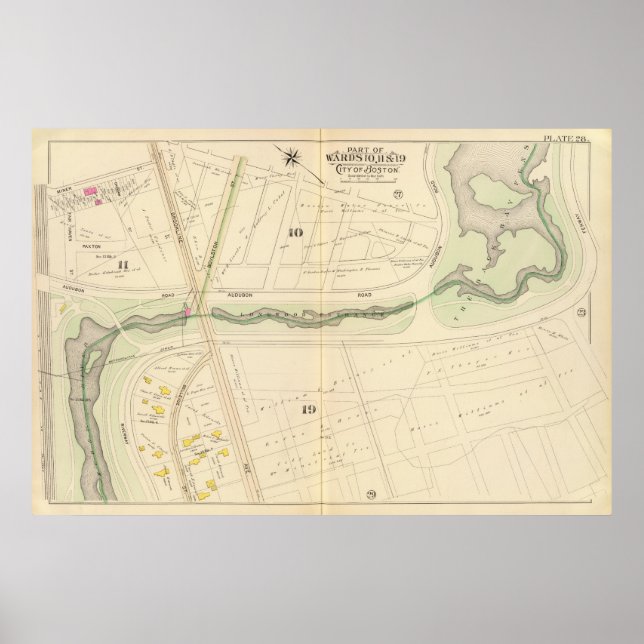 Karte von Boston 2 Poster (Vorne)