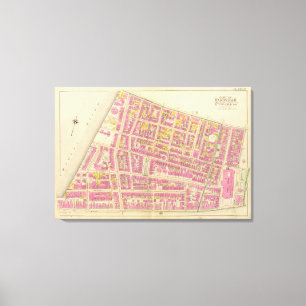 Karte von Boston Leinwanddruck