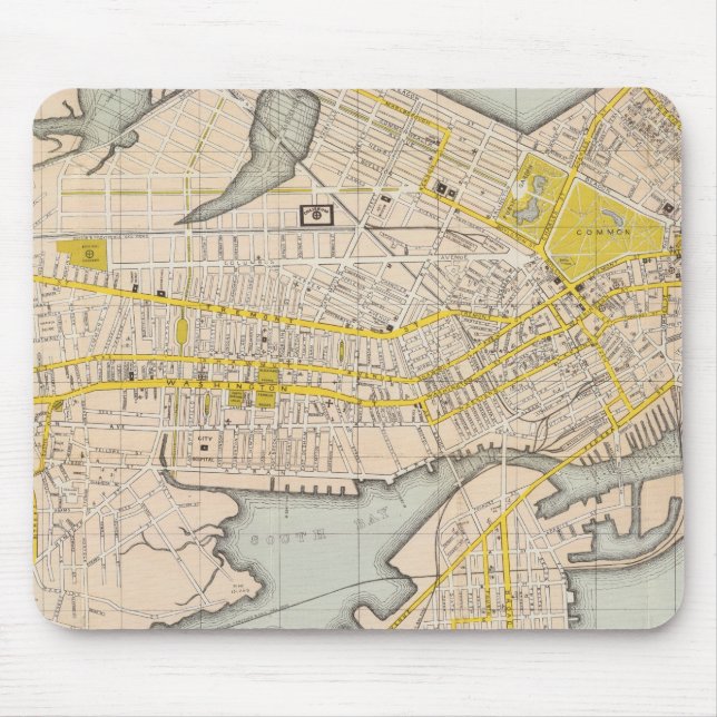 Karte von Boston Mousepad (Vorne)