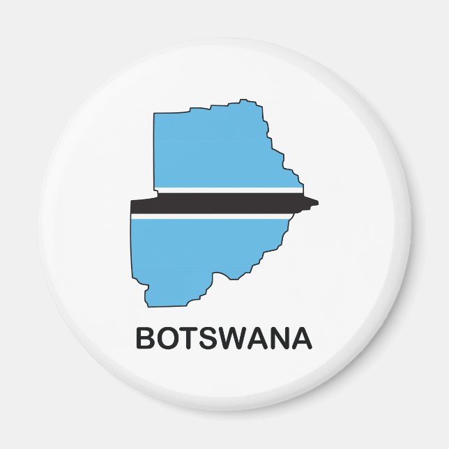 Karte von Botswana Magnet (Vorne)