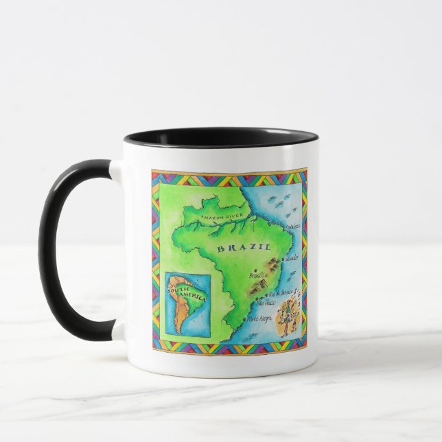 Karte von Brasilien Tasse (Links)
