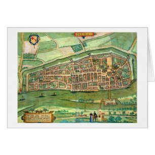 Karte von Bremen, von "Civitates Orbis Terrarum"