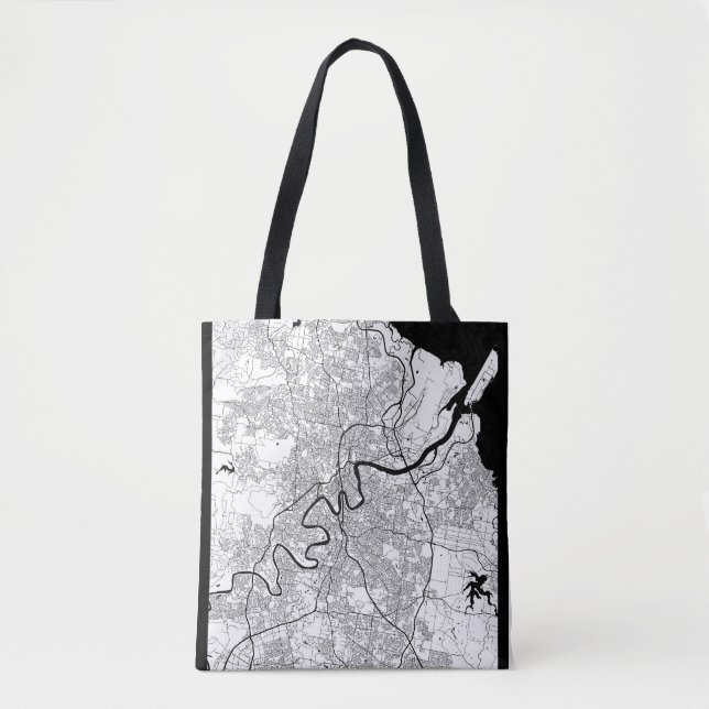 Karte von Brisbane Australien (Vorderseite)