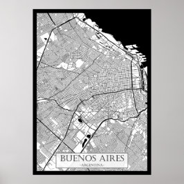 Karte von Buenos Aires Argentinien Poster