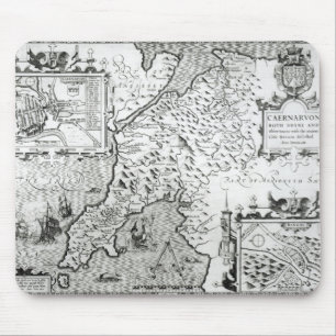 Karte von Caernarvon, 1616 Mousepad