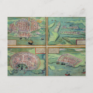 Karte von Calais, Malta, Rhodos und Famagusta