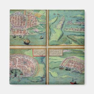 Karte von Calais, von Malta, von Rhodos und von Magnet