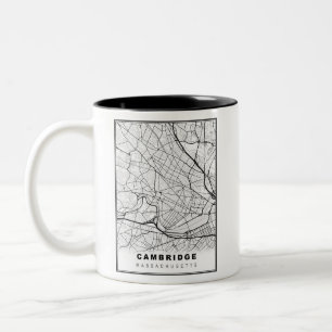 Karte von Cambridge Zweifarbige Tasse