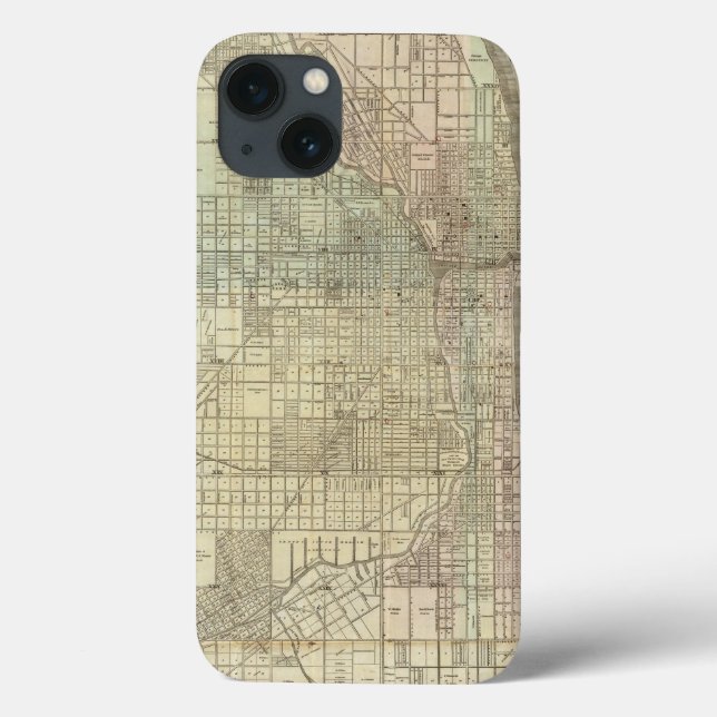 Karte von Chicago Case-Mate iPhone Hülle (Rückseite)