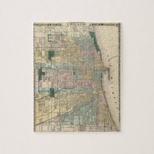 Karte von Chicago City Puzzle