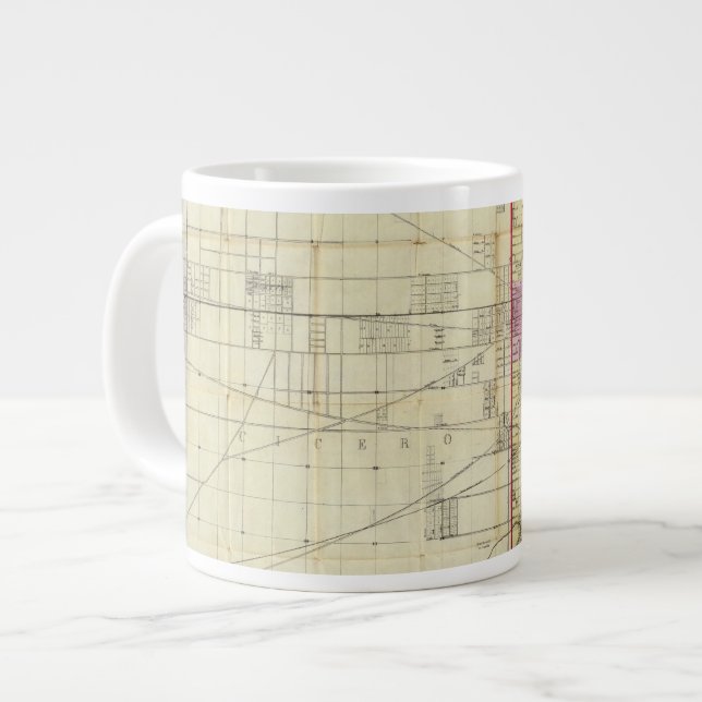Karte von Chicago Jumbo-Tasse (Vorderseite Links)