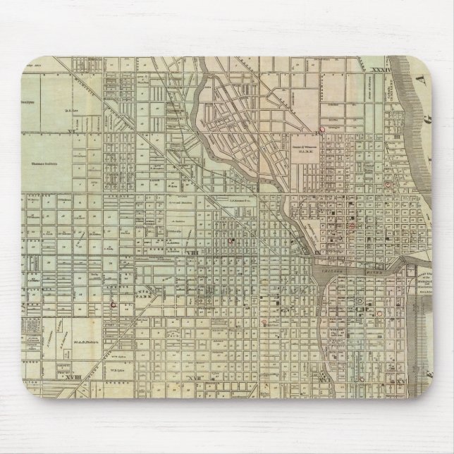 Karte von Chicago Mousepad (Vorne)