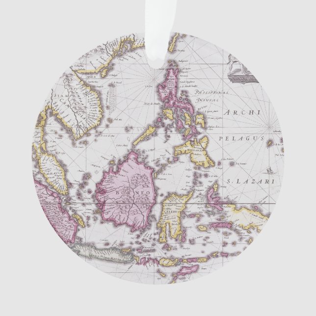 Karte von China u. von Indonesien | 1710 Ornament (Vorderseite)