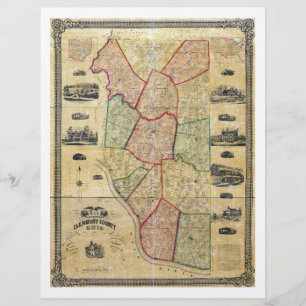 Karte von Clermont Landkreis Ohio (1857)