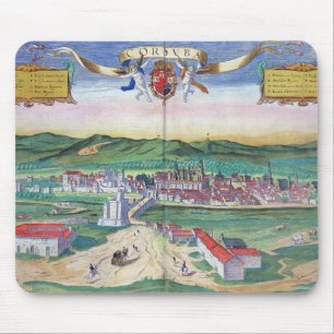 Karte von Cordoba, von "Civitates Orbis Terrarum" Mousepad