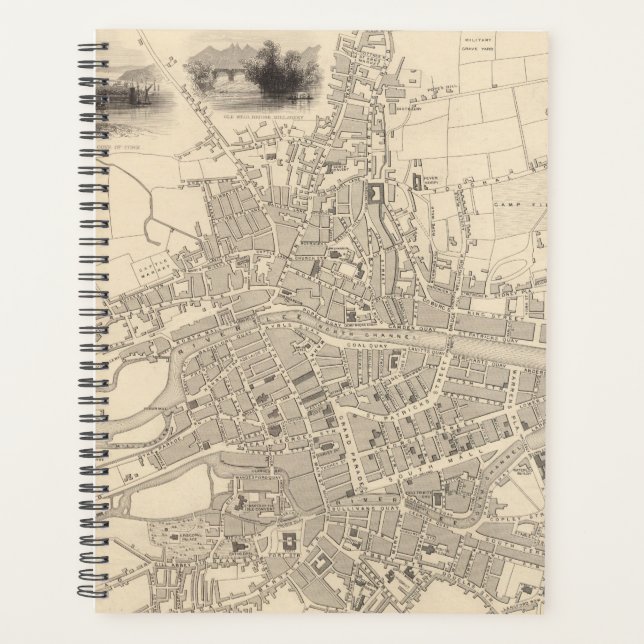 Karte von Cork, Irland Planer (Vorderseite)