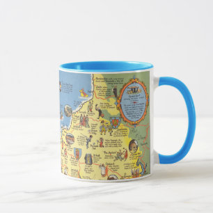 Karte von Cornwall, England Tasse