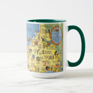 Karte von Cornwall, England Tasse
