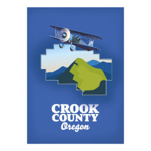 Karte von Crook County Oregon Fotodruck