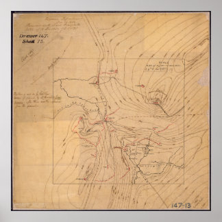 Karte von Cumberland Gap Poster