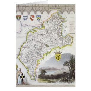 Karte von Cumberland, von 'Moules Englisch