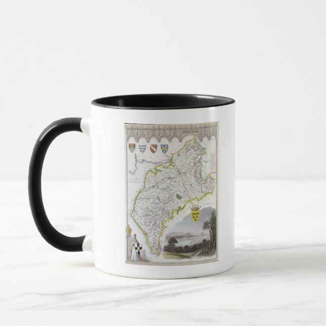 Karte von Cumberland, von 'Moules Englisch Tasse (Links)