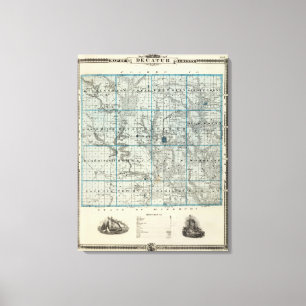 Karte von Decatur County, Staat von Iowa Leinwanddruck