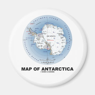 Karte von der Antarktis (Geografie) Magnet