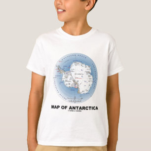 Karte von der Antarktis (Geografie) T-Shirt