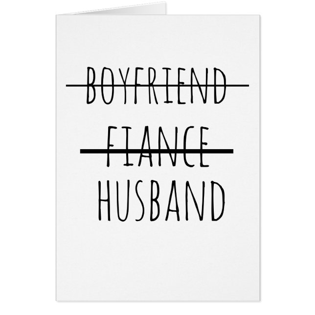 Karte von der Braut, zu pflegen von der Braut (Vorne)