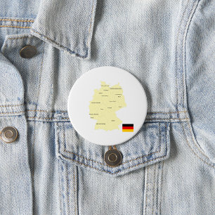 Karte von Deutschland mit Bundesländern und Haupts Button