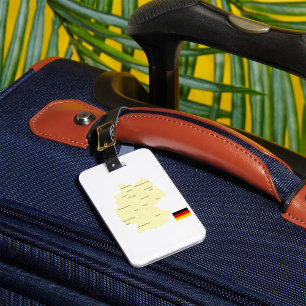 Karte von Deutschland mit Bundesländern und Haupts Gepäckanhänger