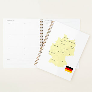 Karte von Deutschland mit Bundesländern und Haupts Planer