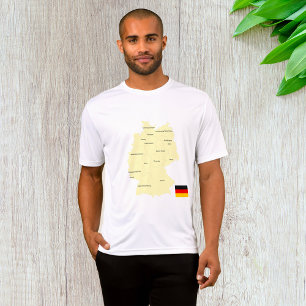 Karte von Deutschland mit Bundesländern und Haupts T-Shirt