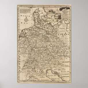 Karte von Deutschland Poster