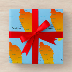 Karte von Dominica Geschenkpapier