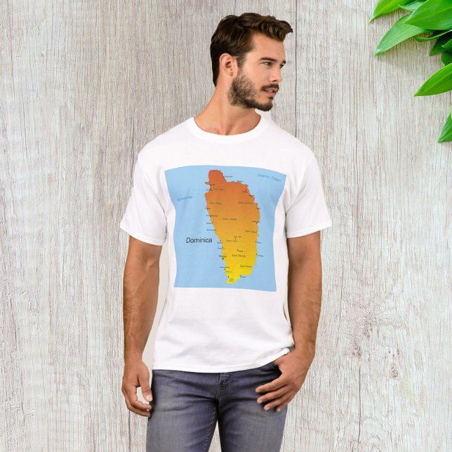 Karte von Dominica T-Shirt (Von Creator hochgeladen)