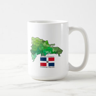 Karte von Dominikanischer Republik Kaffeetasse