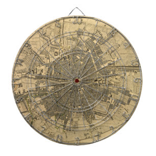 Karte von Dublin Irland 1797 Dartscheibe
