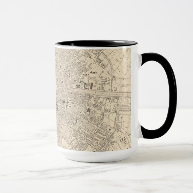 Karte von Dublin, Irland Tasse (Rechts)