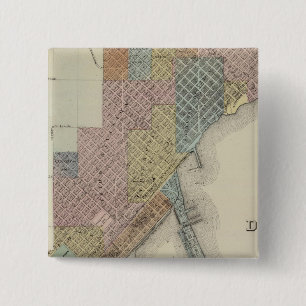 Karte von Duluth, St. Louis Landkreis, Minnesota Button