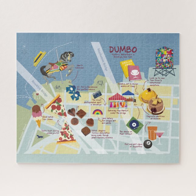 Karte von Dumbo Brooklyn, New York Puzzle (Horizontal)