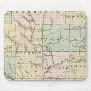 Karte von Dunn Landkreis, Staat von Wisconsin Mousepad